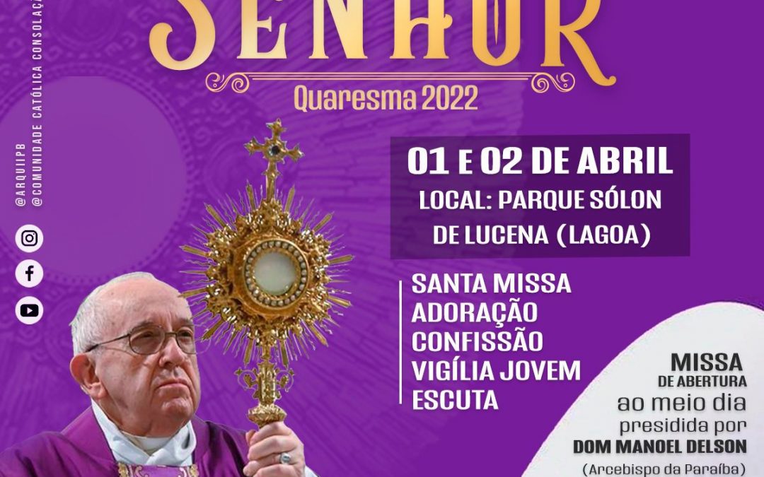 Arquidiocese promove evento público “24h para o Senhor”