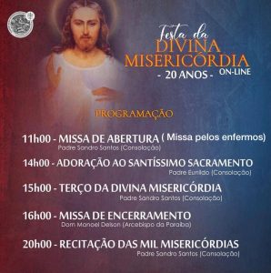 Comunidade Consolação divulga Festa da Divina Misericórdia 2021