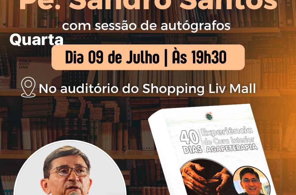 Livro sobre Agapeterapia é lançado nesta quarta-feira em João Pessoa